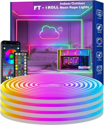 SEVENSPACE RGB Neon Rope Lights Waterproof LED Strip with App & Remote Control, IP65 Light Strip