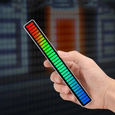 RHONNIUM 32 Bit Music Level Indicator, Creative Colorful Sound Control Ambient Light Smart Sensor Light
