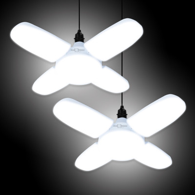 Pick Ur Needs Foldable Light Fan Led Blade Bulb Super Bright Angle Adjustable Pack of 2 Pendant Lamp Ceiling Lamp(White)