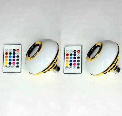 spark world Smart LED Bluetooth Music Light Colour Changing Wireless Smart Bulb (Pack of 2) Smart Bulb