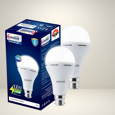 Cromonik Pack of 2-LED Bulb with Built-In Battery Smart Bulb