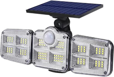 Neo Elect Solar Motion Sensor LED Bright White Light Outdoor with 3 Adjustable Heads Motion Sensor Light