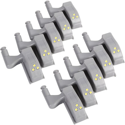 AMG Music Universal Under Cabinet Cupboard LED Hinge Light ,Warm/Cool White Night Light for Almirah and Modern Home Kitchen ,Door Hinge Lighting ,Cabinet Inner Sensor Light with Batteries (Pack of 10) Smart Bulb