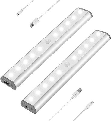 GIANT IMPEX Stick On Anywhere Portable Wireless 10 LED Motion Sensor (Pack of 2) , Motion Sensor Light