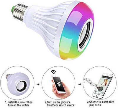 Xydrozen Multicolor Light Bulb with Bluetooth Speaker-9I Smart Bulb