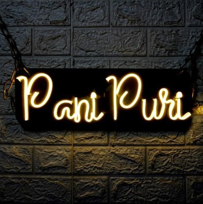 wall mitra Pani Puri Neon Sign Light LED Art Decorative Sign - For Pani Puri Shop Smart Bulb