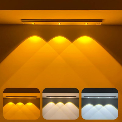 Bitline Motion Sensor Cabinet Mood Light Wireless Closet Light USB rechargeable 3 Colors Smart Sensor Light