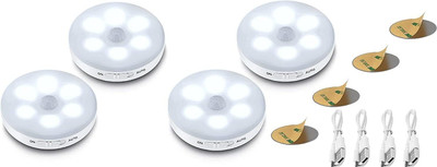 GIANT IMPEX Sensor Light for Home with 8 Bright LED Beads and USB Charging (Pack of 4) Motion Sensor Light