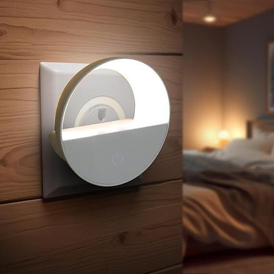 Robustt 1W LED Smart Sensor Night Light | White Plug Night Lamp For Bedroom|Pack of 1 Smart Sensor Light