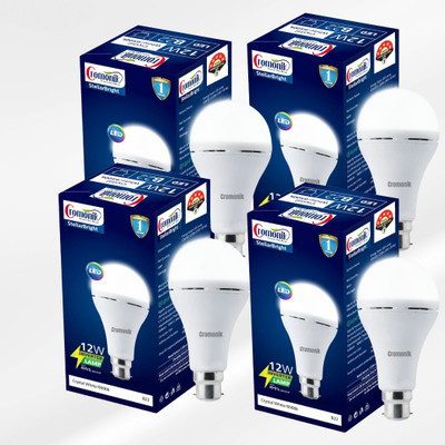 Cromonik Pack of 4-Fast Charging LED Emergency Bulb Smart Bulb