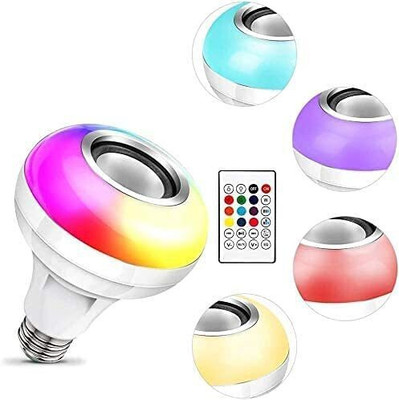 ASTOUND 12-Watts LED Multicolor Light Bulb with Bluetooth Speaker Smart Bulb