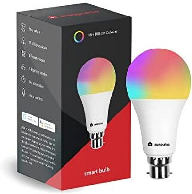 Zunpulse WiFi Enabled 10W 16 million colours B22 Round LED Smart Bulb