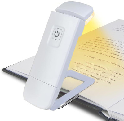 VICHAXAN USB Rechargeable Book Reading Light with Brightness Adjustable for Eyeprotection Study Lamp(5 cm, White)