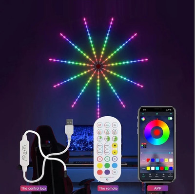 WunderVoX USB Powered Indoor Firework Lights with Remote Light Strip