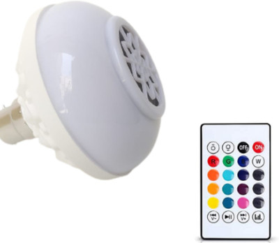 spark world 12w Base Multicolor Bluetooth Smart LED Music Light Bulb with Speaker Smart Bulb