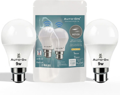 auto-on 220 W Basic Standard B22 LED Bulb(White, Pack of 2)