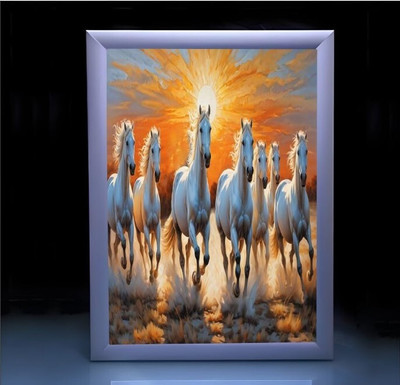 LSI Running Horses at Sunrise LED Picture Frame for Office, Smart Bulb