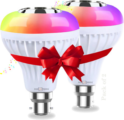 Pick Ur Needs 5 W Bluetooth Round B22 D Decorative Bulb(Multicolor, Pack of 2)