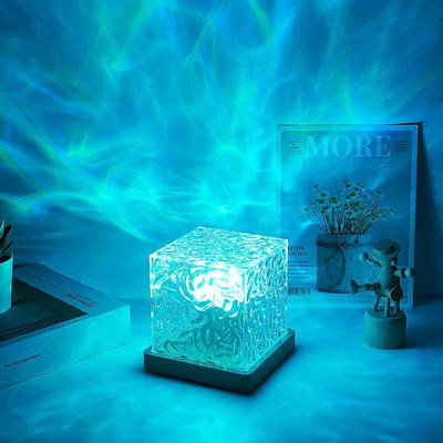 AllYouNeed Multicolour Dynamic Water Ripple Projection Light, USB Portable Night Lamp Smart Bulb