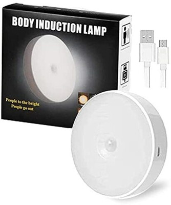 vazraa Wireless Self-Adhesive LED Magnetic Motion Sensor Light(White) (Art Deco) Smart Sensor Light