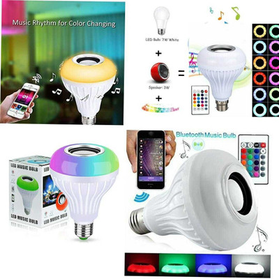 spark world Color changing LED Music Smart Bulb with Bluetooth Speaker AND Remote Control Smart Bulb
