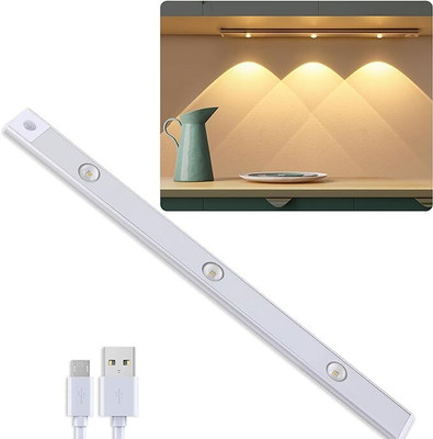 SEAHAVEN Motion Sensor Cabinet Mood Light Wireless Closet Light USB rechargeable 3 Colors Smart Sensor Light