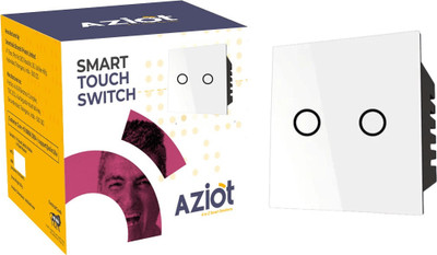 AZIOT Smart Modular 2 Touch Switch: Elevate Your Home with Effortless Control Smart Switch(White)