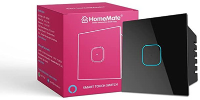 HomeMate Wi-Fi Smart 24 Amp Touch Switch (Pack of 1) | No Hub Required Smart Switch(Black)