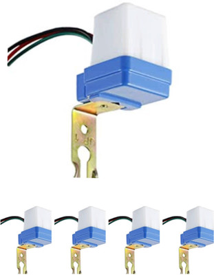 Lampion Electronics 220Volt AC Auto Day/Night Sensor Switch, 7Amp Automatic ON/OFF Switch Pack of 5 Smart Switch(White)