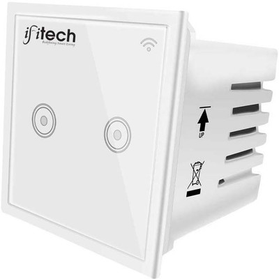 IFITech 2 Gang Smart Touch Switch | Wi-Fi Connected | Work with Alexa/Google Home Smart Switch(White)