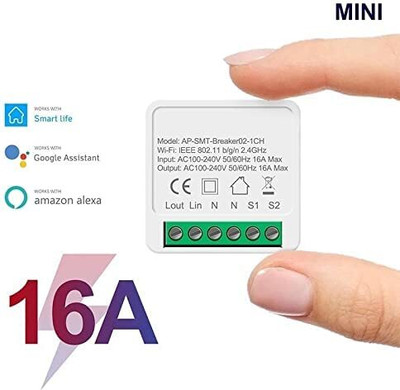 Jenix WiFi Smart Switch for Electrical Appliance 16A Smart Home Automation,Mobile App(White)