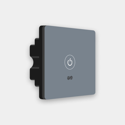 iotics Smart Touch Switch for 1 High Load, Remote, Mobile App, Alexa & Google Home Smart Switch(Grey)