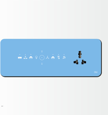 twtss 3W 8|6 Modular, 1AC, 5Lights, 1Fan+Regulator, 1Socket, Colour S12. Smart Switch(Blue)