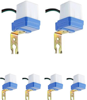 Lampion Electronics 220Volt AC Auto Day/Night Sensor Switch, 7Amp Automatic ON/OFF Switch Pack of 6 Smart Switch(White, Blue)