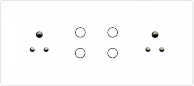 TEQOOZ 4 Switch + 2 Socket Smart Wi-Fi + Bluetooth Touch Switch Panel (6M) Smart Switch(White)