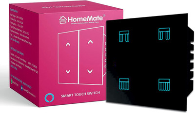 HomeMate Smart Curtain Touch switch Smart Switch(Black)