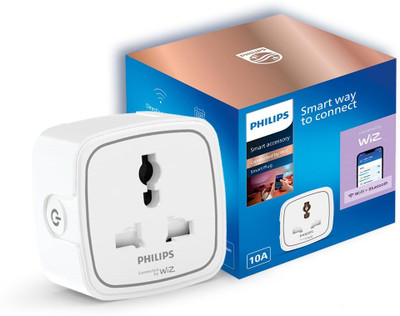 PHILIPS 10A Smart WiFi Plug with Voice Controlled Alexa & Google Assistant(White)