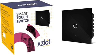 AZIOT Smart Modular 1 Touch Switch: Elevate Your Home with Effortless Control Smart Switch(Black)