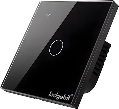 Ledgebit Smart Home Touch Wi-Fi Light Switch, 1 Gang Smart Wi-Fi Wall Switch, Smart Switch(Black)