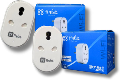 HALOX STAY CONNECTED 16A Wi-Fi Smart Plug | Works with Halox Smart App | Works with Voice Commands Smart Plug(White)