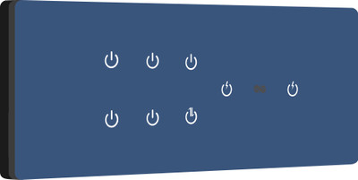 iotics Smart Touch Switch for 8 Lights, Remote, Mobile App, Alexa & Google Home Smart Switch(Blue)