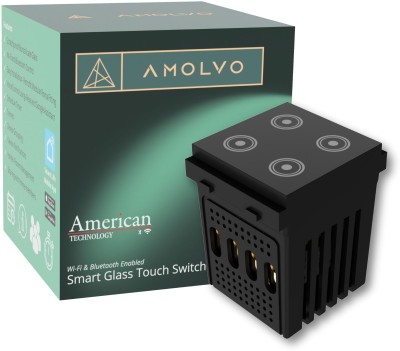 AMOLVO 4-Gang Black Smart Plug(Black)