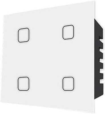 OTTOCLICK Smart Touch 4 Gang Retrofit Switch Wifi App/Voice Controlled For all Appliances Smart Switch(White)