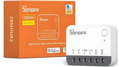Ledgebit ZBMINIR2 Extreme Zigbee (10A, Detach Mode, External Switch Support) | Smart Switch(White)