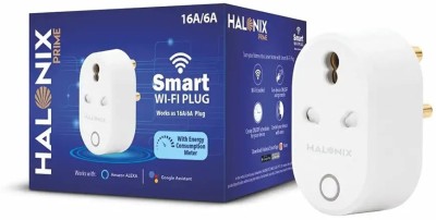HALONIX Wi-Fi Smart Plug, 16A Energy Monitoring, Large Appliances, Works Alexa & Google Smart Plug  (White)