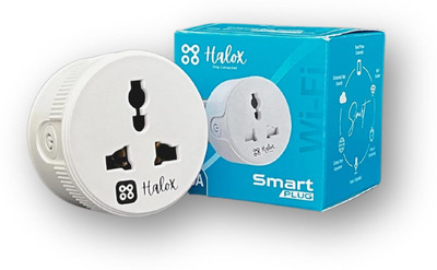 HALOX STAY CONNECTED 10A Wifi + BT Smart Plug Compatible Google Assistant /Alexa Smart Plug Smart Plug(White)