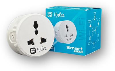 HALOX STAY CONNECTED 10A Wi-Fi Smart Plug | Works with Halox Smart App and Voice Commands Smart Plug(White)