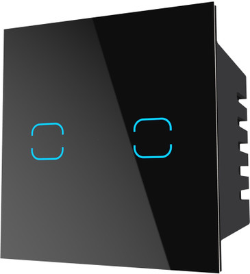 HomeMate WiFi 2-Way 2 Gang Touch Switch Smart Switch(Black)