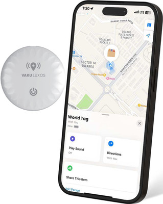 Vaku Luxos ORLOK AirTag Smart Tracker for Luggage, Pets & Bags, MFi Certified Pack of 1 Safety Smart Tracker(White)