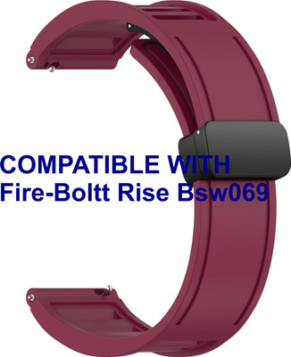 ACM WSM35W22PU3040 Watch Strap Magnetic Clasp 22mm for Fire-Boltt Rise Bsw069 Smartwatch Belt Purple Smart Watch Strap(Purple)
